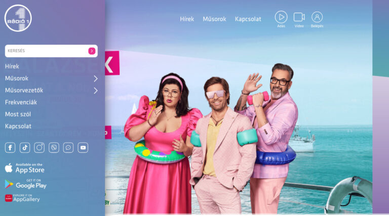 A Rádió 1 honlapja