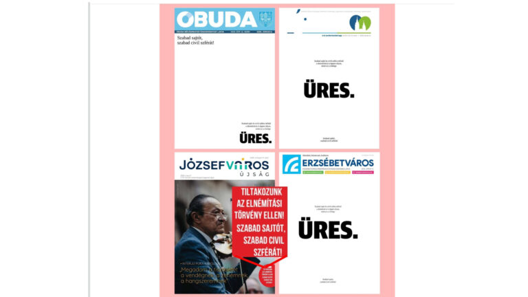 Az 'átláthatósági' vagy 'ellehetletlenítési' törvény ellen tiltakozó kerületi újságok