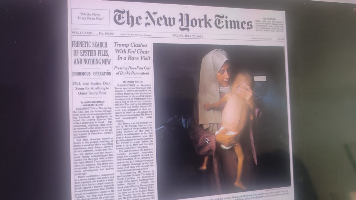 A The New York Times a palesztin kisfiút tartalmazó címlapja