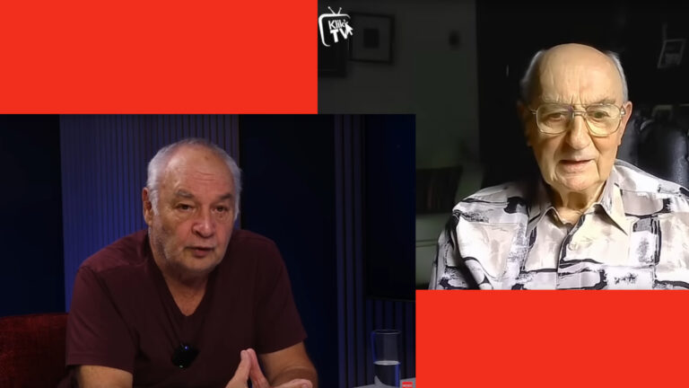 Németh Péter (Népszava, Hírklikk) és Békesi László egykori pénzügyminiszter (jobbra)