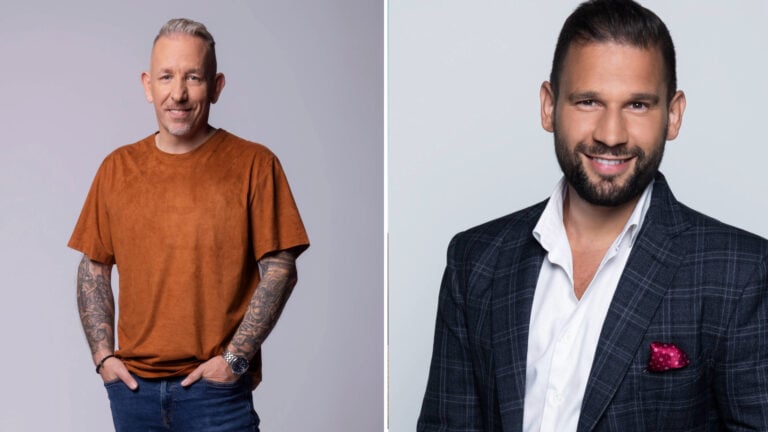 Sárközi Ákos és Rácz Jenő séfek, az RTL Éttermek csatája c. reality-jének házigazdái