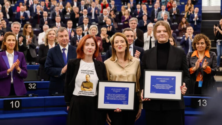 A 2025-ös Szaharov-díj átadása az Európai Parlamentben.