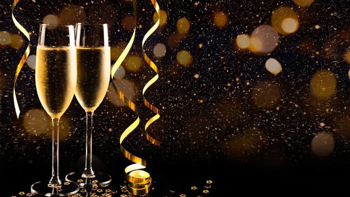 Szilveszter, pezsgő