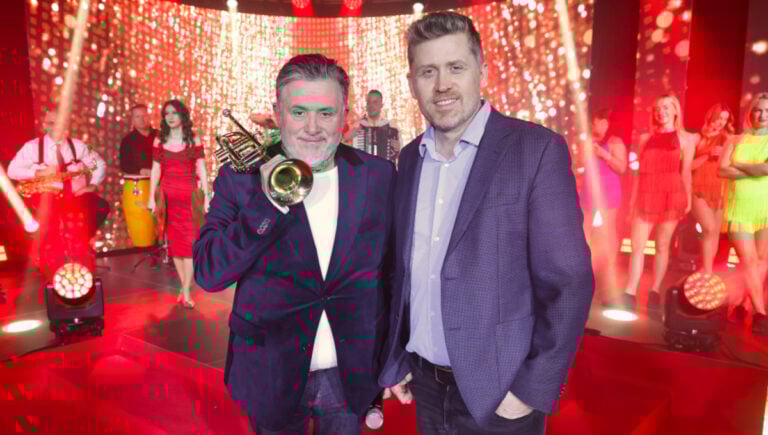 Galambos Lajos (Lajcsi) és Fischer Gábor (TV2) a Dáridó színpadán