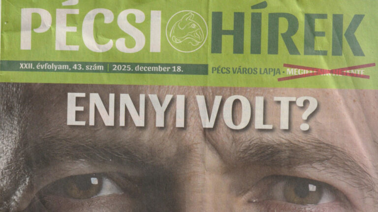 A Pécsi Hírek 2025. december 18-i lapszámának egy részlete