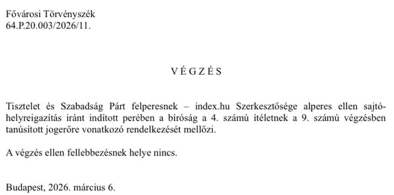 A jogerősítő végzés után pár nappal visszavonták azt