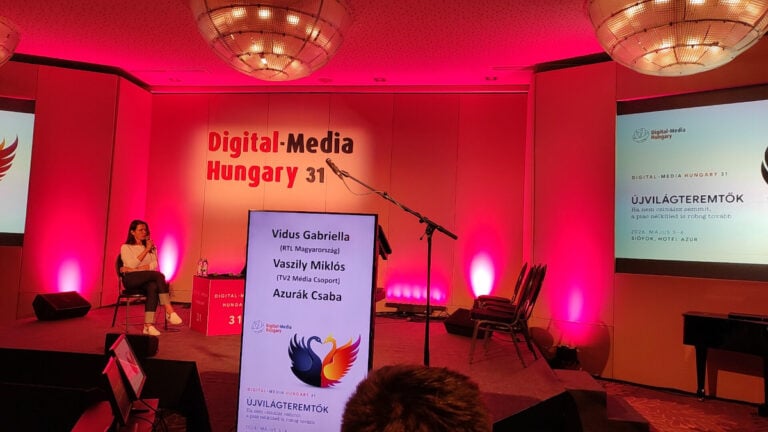 Vidus Gabriella és Vaszily Miklós kerekasztal-beszélgetése a Digital Media Hungary-n 2026. 05.05-én
