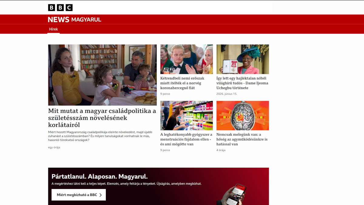 BBC News Magyarul: az indulás pillanatában ezekkel a tartalmakkal nyitottak