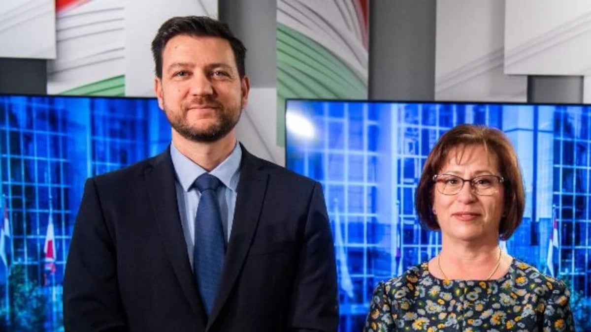 Papp Dániel, az MTVA vezérigazgatója, Altorjai Anita, a Duna Médiaszolgáltató Nonprofit Zrt. vezérigazgatója