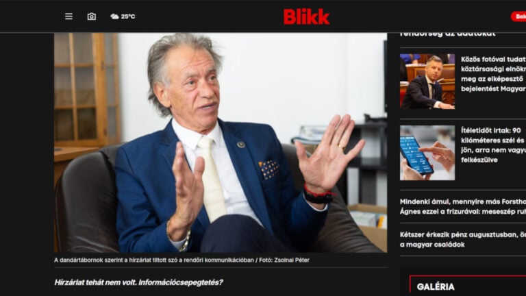Garamvölgyi László interjút ad a Blikknek