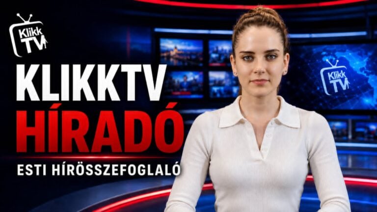 A KlikkTV Híradó műsorvezetője, Klamancsek Ariella