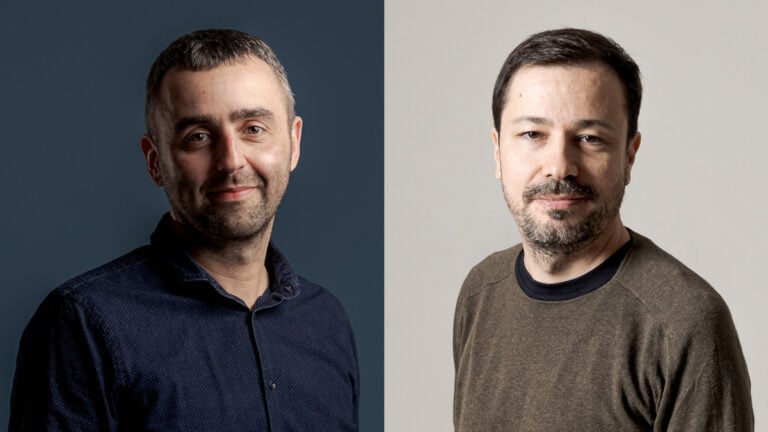Pető Péter, a 24.hu leköszönő és Bita Dániel, a 24.hu leendő főszerkesztője