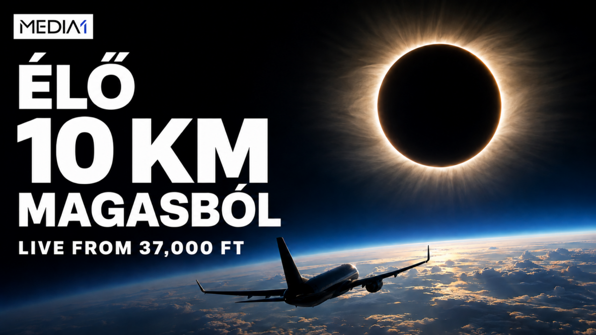 Teljes napfogyatkozás élő közvetítése repülőgépről, 37 ezer láb magasból – Media1 Total solar eclipse livestream from an aircraft at 37,000 feet – Media1