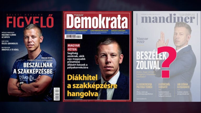 Magyar Péter-interjú a Figyelő és a Demokrata címoldalán 2020-ban: a Mandiner címlapja viszont csak illusztráció