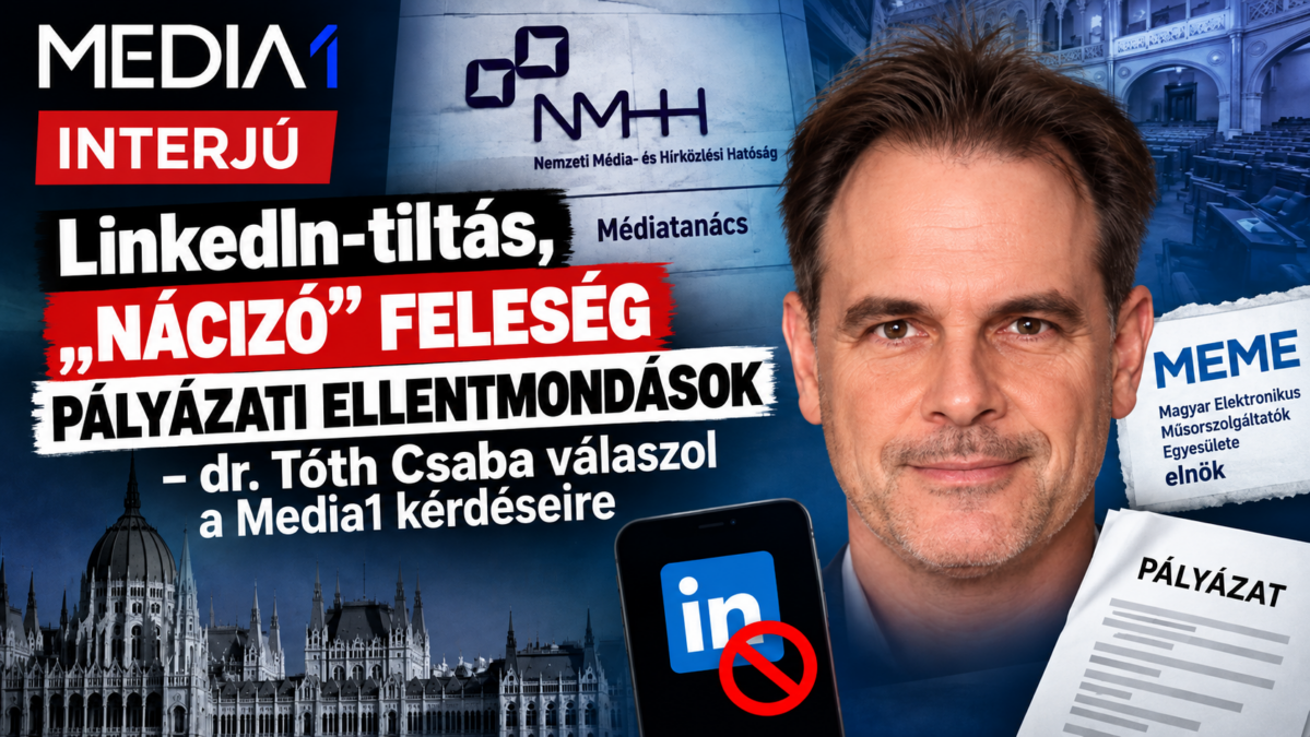 dr. Tóth Csaba, a MEME elnökének, az NMHH és a Médiatanács elnökéi posztjának pályázó interjúja a Media1-nek, 2026.09.21-én, 8:55 körül