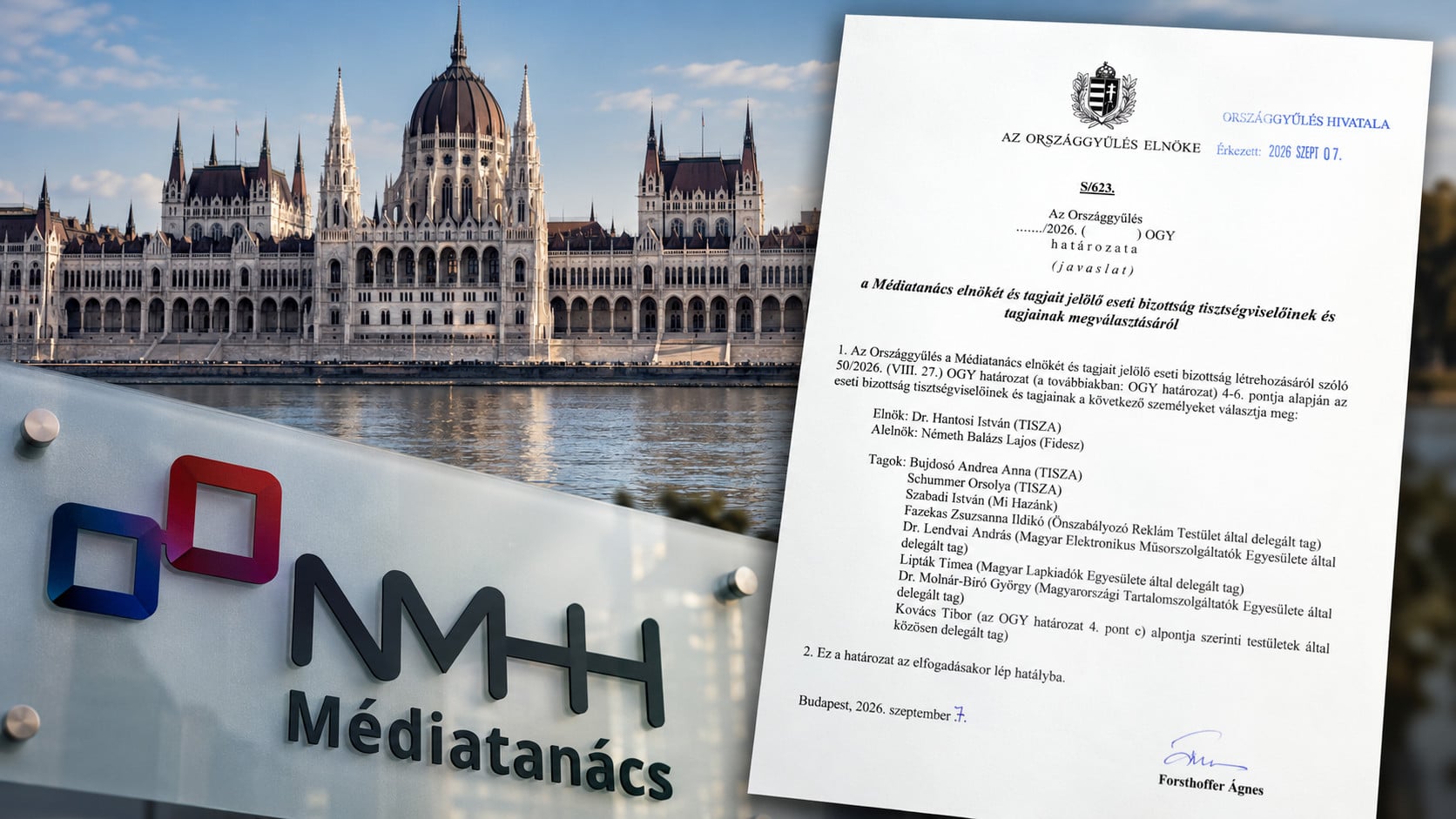 Országgyűlési szavazás a Médiatanács elnökét és tagjait jelölő eseti bizottságról: 174 igen szavazattal elfogadták a javaslatot.